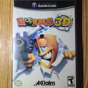 Worms 3D Nintendo Gamecube Game (CIB)